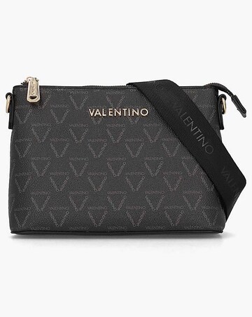 Valentino Bags Lady Black Multi Repeat Logo Pochette Bag