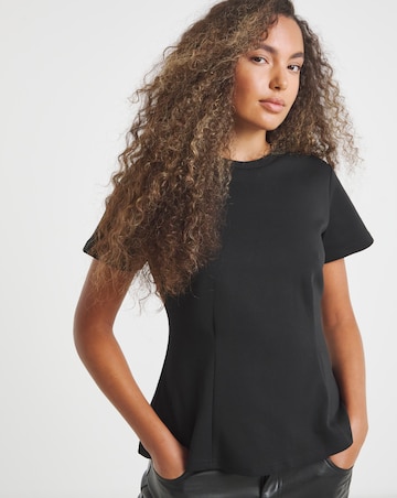 Black Cinched In Waist Top