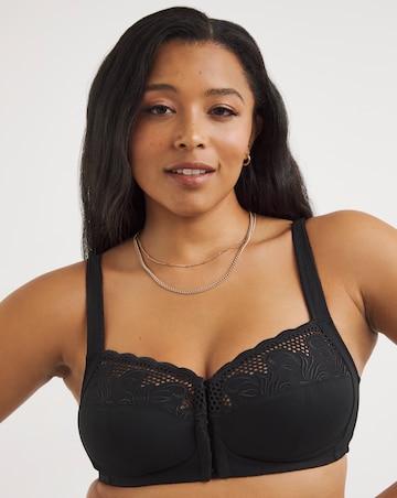 Naturally Close Elana 2 Pack Black/White Front Fastening Full Cup Bra