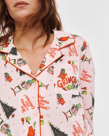 Christmas Grinch Button Through Pyjama Set