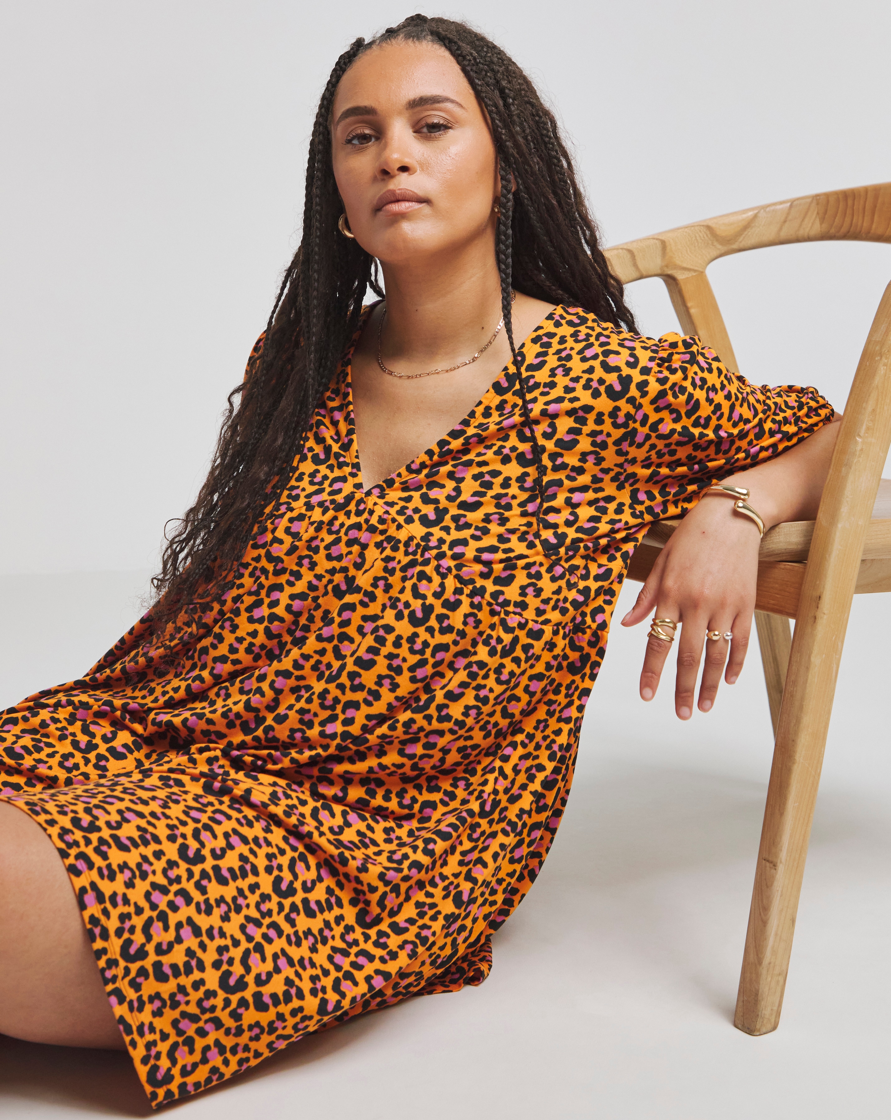 Simply be animal print dress cheap