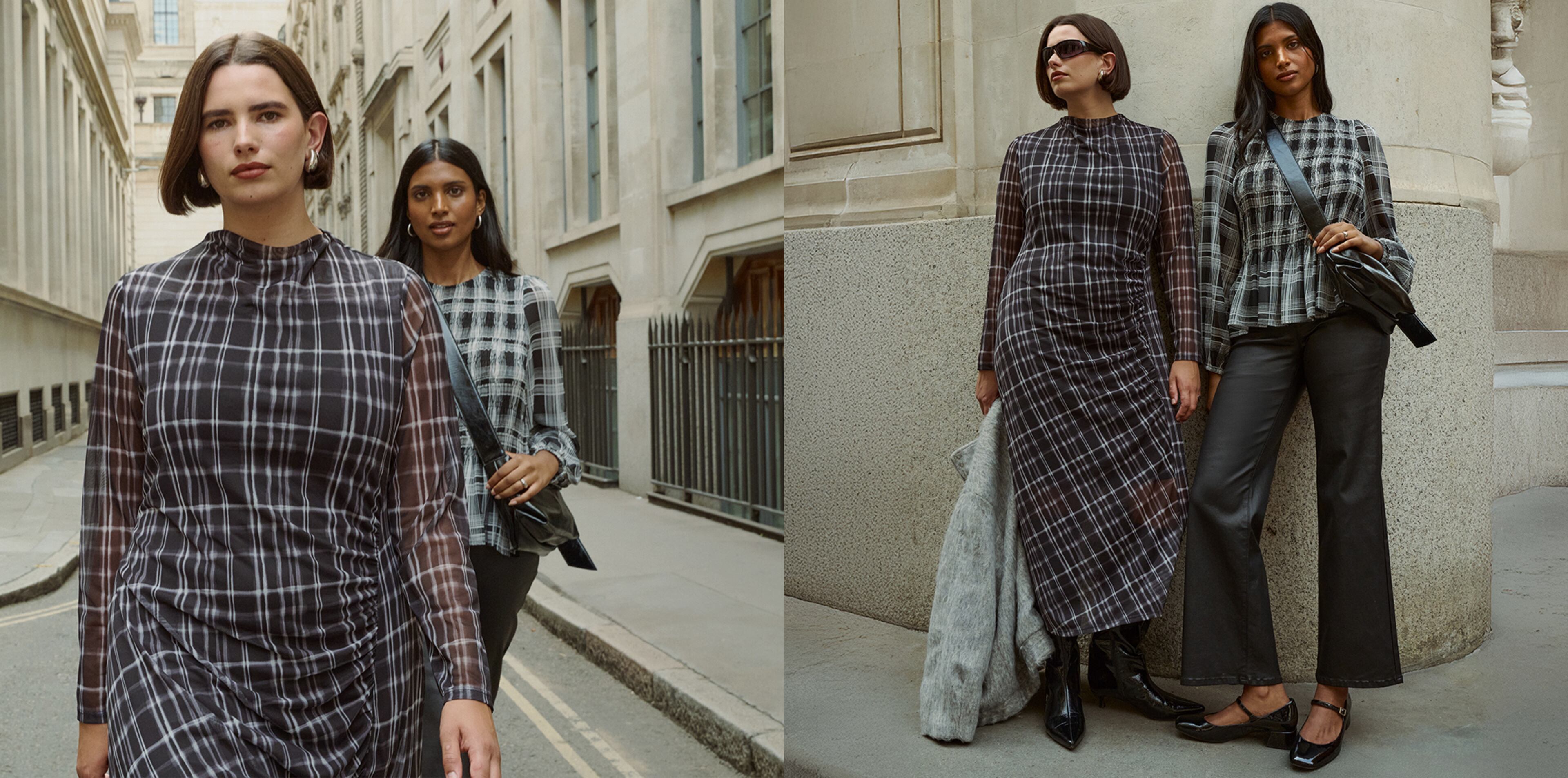 Models wear new season outfits