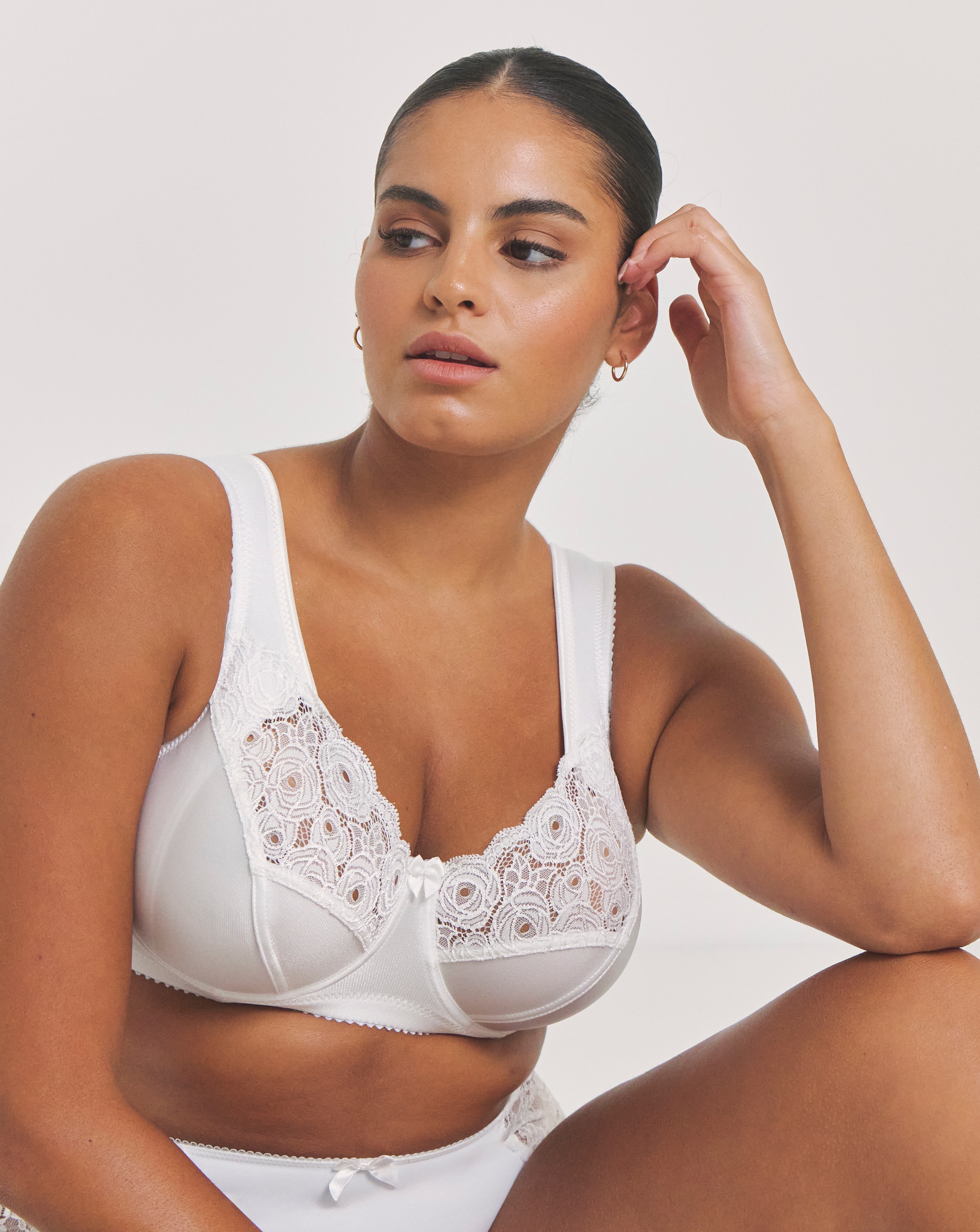 andmary♡Nicolaribbonallinone Miss Mary of Sweden Amsterdam Full Cup Wired Bra White | Simply Be