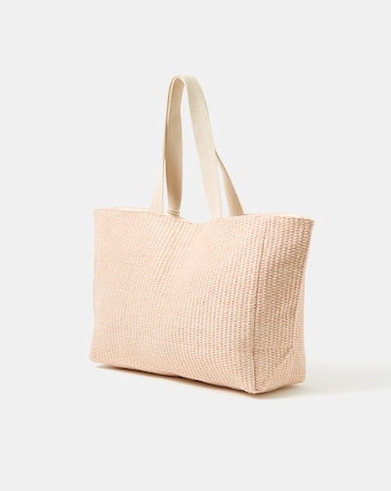 Accessorize Woven Metallic Beach Bag