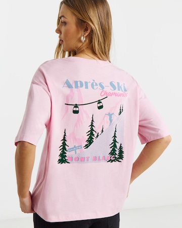 Simply Be Blue Apres Ski Graphic T-Shirt