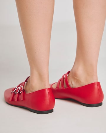 Jemma Multi Strap Mary Jane Ballerina - Wide Fit (E)