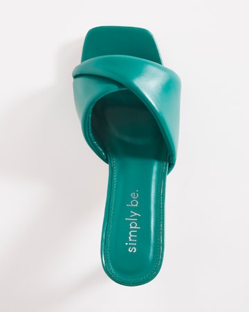 Angela Volume Twist Heeled Mule Ex Wide