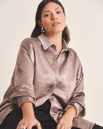 Liquid Satin Oversized Shirt