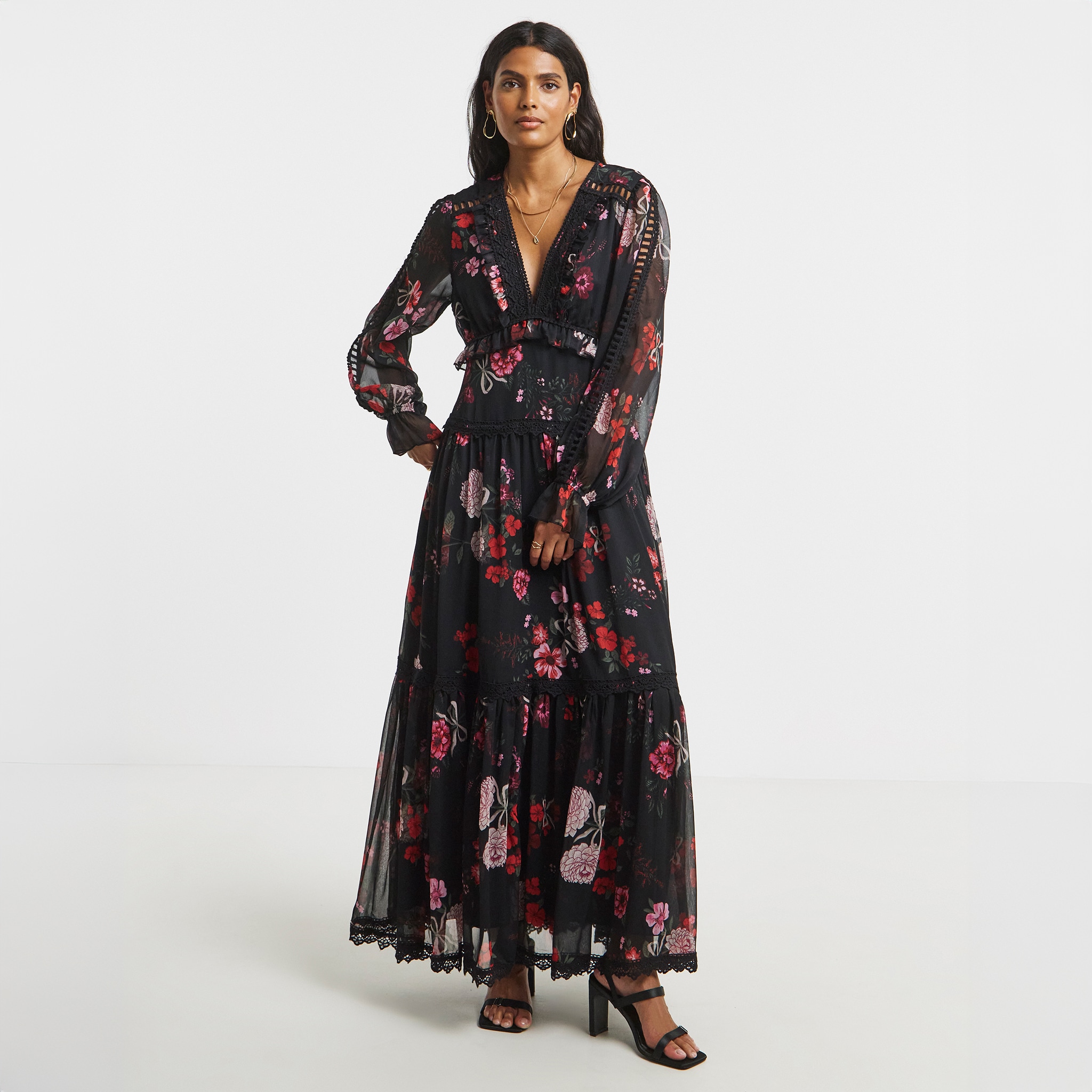 Occasion dress in floral print