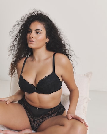 Ann Summers Sexy Lace Planet Plunge Bra Black