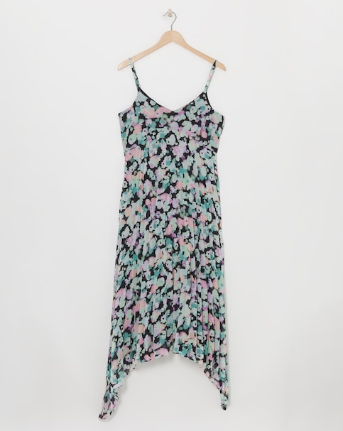 Simply Be Floral Print Asymmetric Hem Maxi Dress