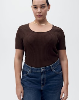 Mango Ribbed Rosae Top