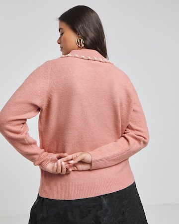 Joanna Hope Embellished Collar Knit Jumper