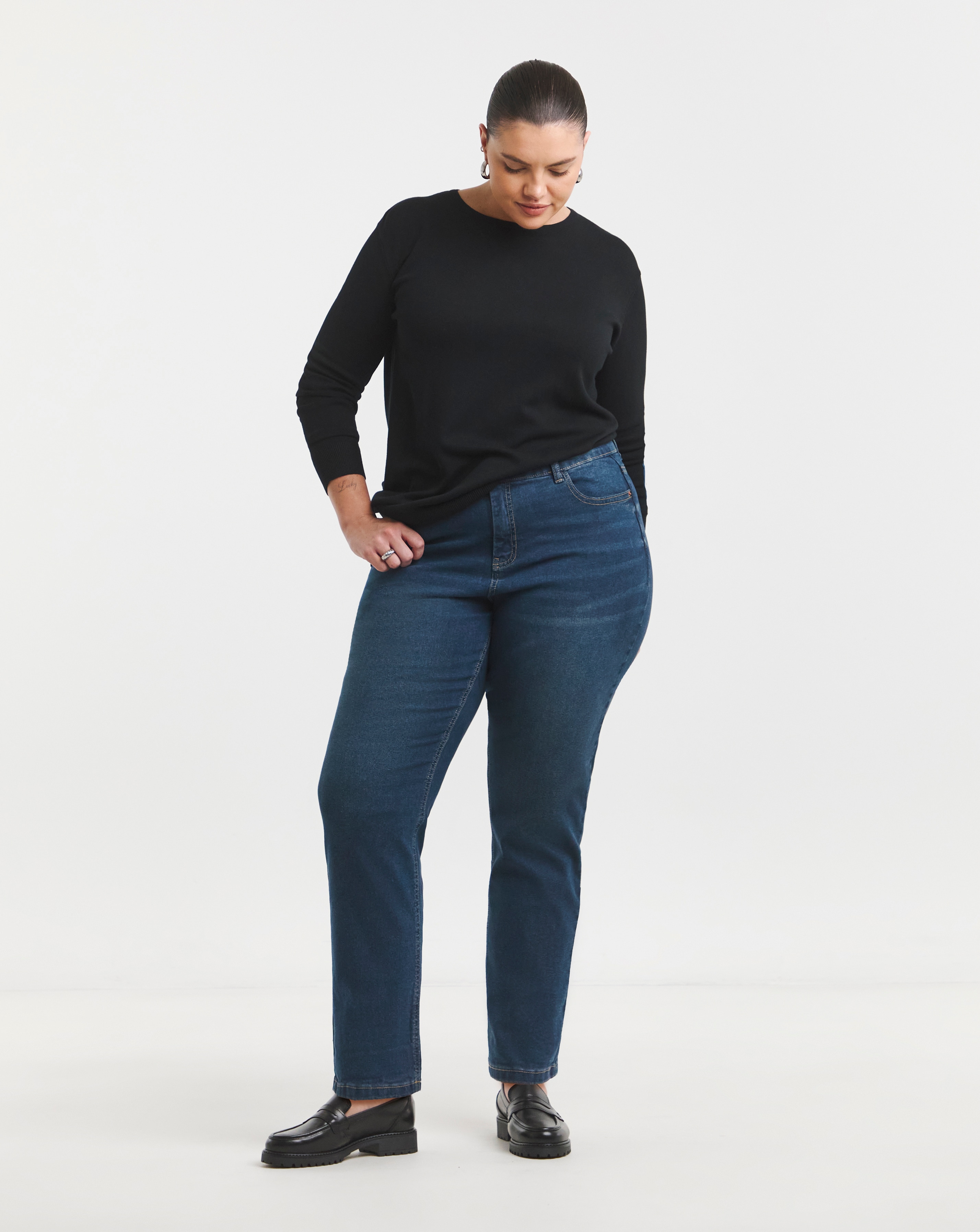 Vintage Blue 24/7 Stretch Boyfriend Jeans | Simply Be
