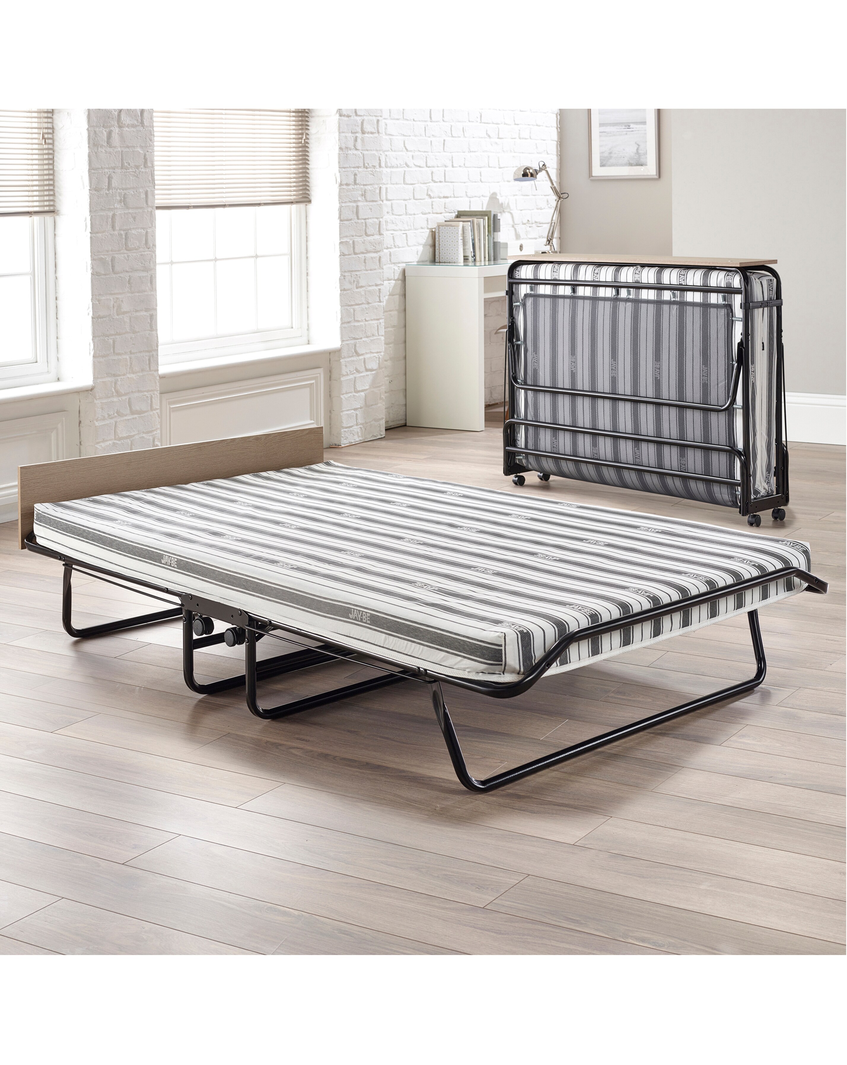 Jay-Be Supreme Automatic Folding Bed with Rebound e-Fibre Mattress Small Double