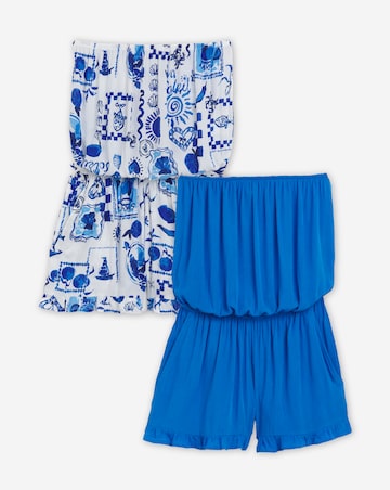 Value 2 Pack Bandeau Beach Playsuits