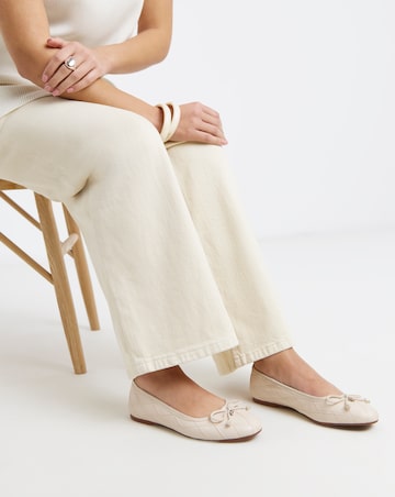 Santiago Quilted Ballerina Shoes - Extra Wide Fit (EEE)