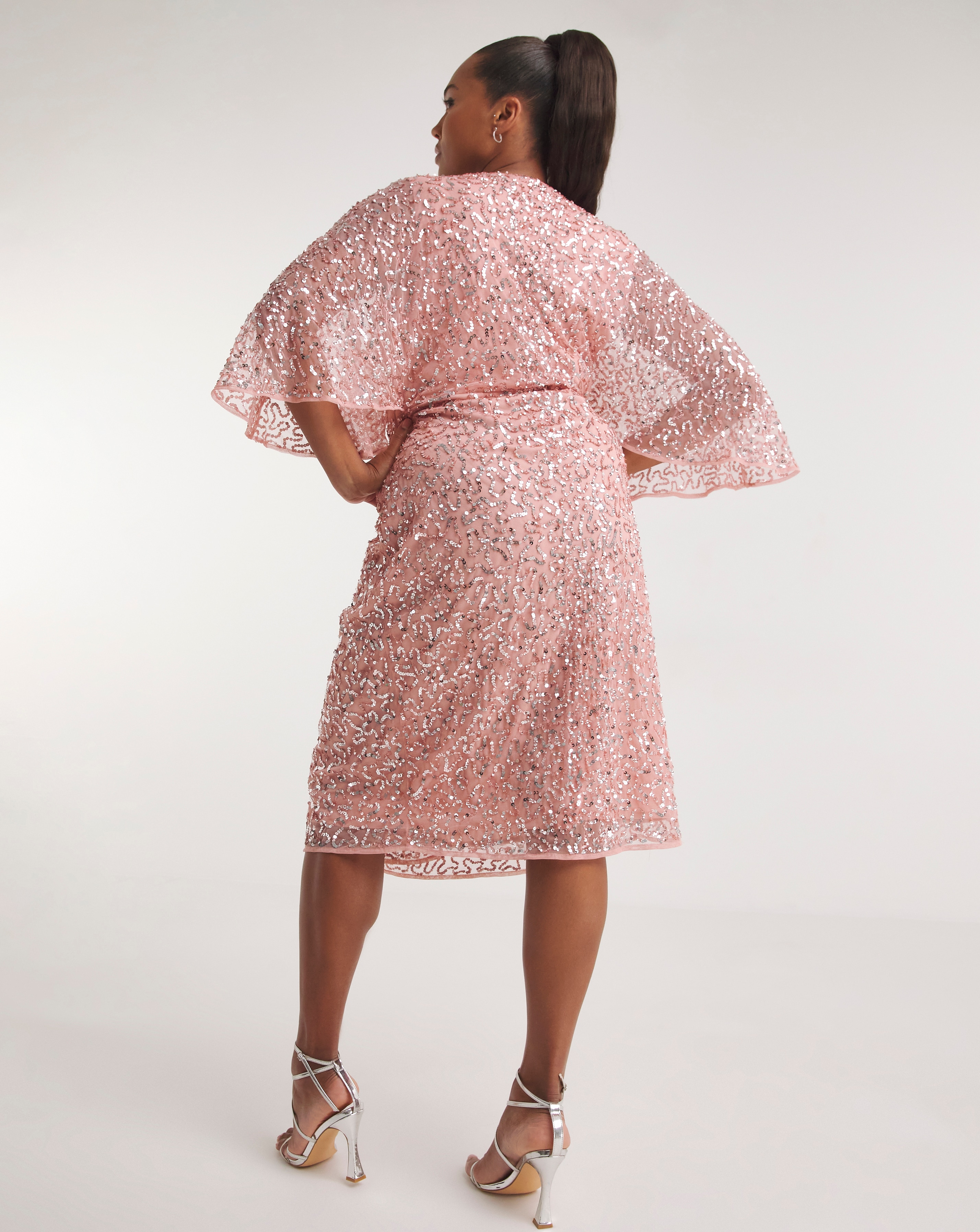 Maya bell sleeve midi dress hot sale