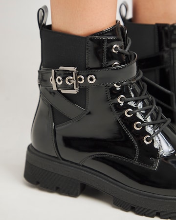 Lindsay Lace Up Utility Ankle Boot Extra Wide EEE Fit
