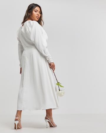 Joanna Hope Ivory Embellished Bridal Midi Dress