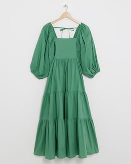Nobody's Child Green Ruby Smock Midi Dress