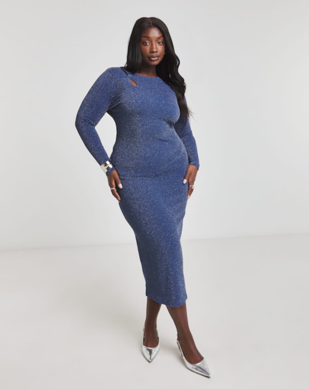 Silver Sequin Blazer Dress | Simply Be