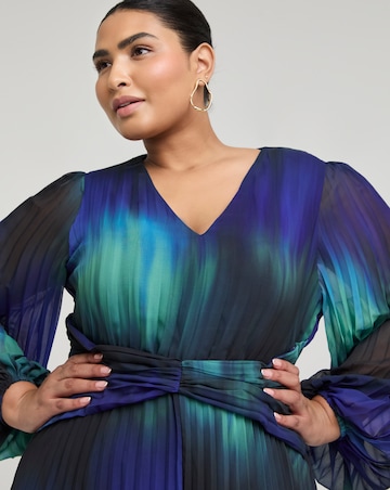 Joanna Hope Asymmetric Pleated Dress