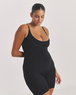 Spanx Everyday Seamless Medium Control Open Bust Bodysuit Black