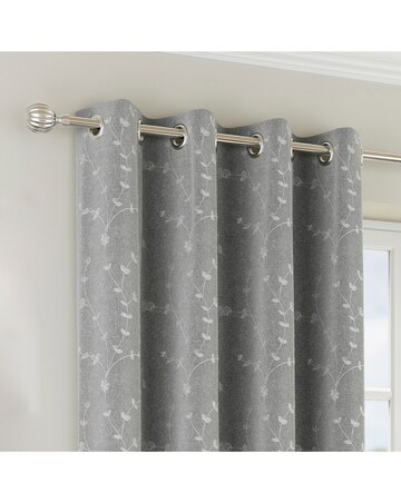 Tivoli Thermal Blackout Embroidered Eyelet Curtains