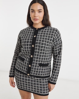 Crew Neck Boucle Cardigan Co-ord