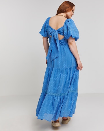 Lovedrobe Shirred Front Tie Back Midaxi Dress