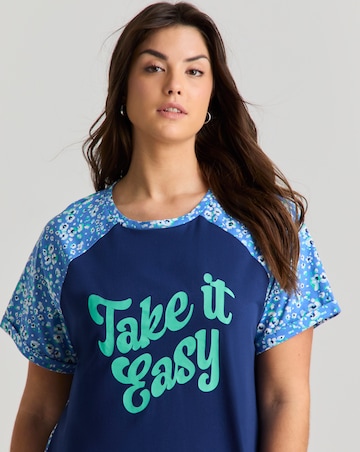 Joe Browns Jersey Take It Easy Nightie Blue