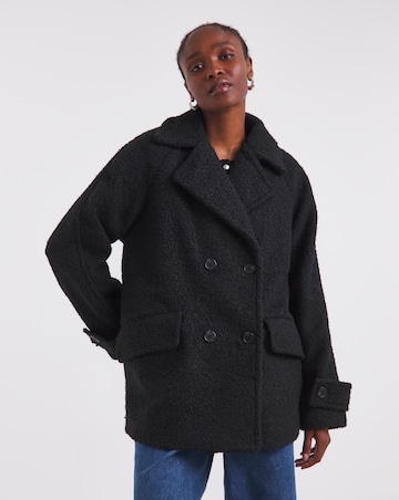 Black Teddy Peacoat