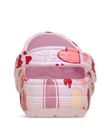 Crocs Pink Milk/Hearts Classic Clog - Standard Fit