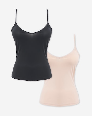 Pretty Secrets (2 Pack) Vests Black/Almond