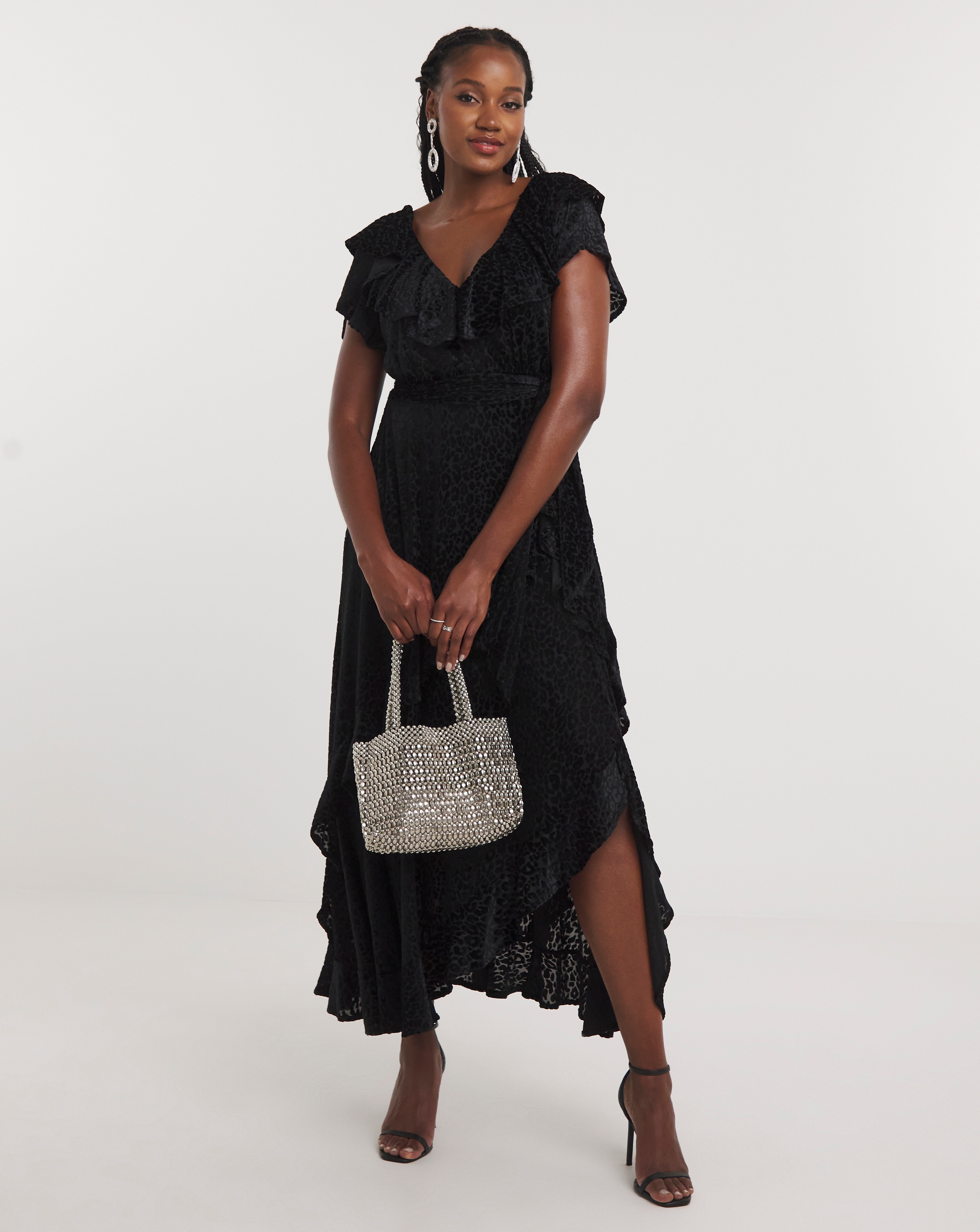 Joanna Hope Maxi Ruffle Burnout Dress Simply Be