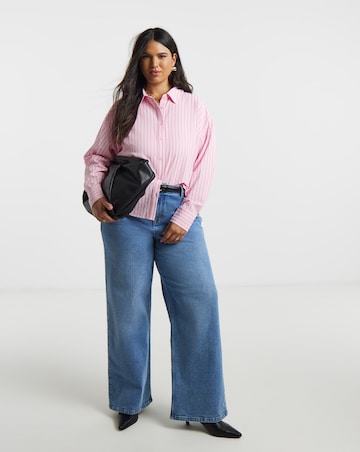 Boxy Striped Seersucker Shirt