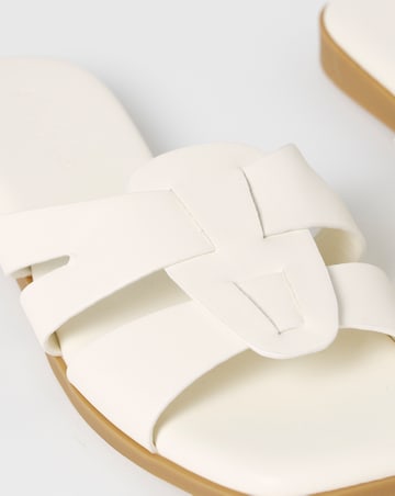 Carla Woven Flat Mule Sandals - Extra Wide Fit (EEE)