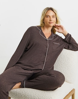 Pretty Secrets Ribbed Button Through Pyjama Set