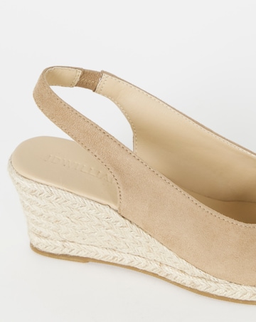 Marlow Peep Toe Espadrille Wedge With Slingback - Extra Wide Fit (EEE)