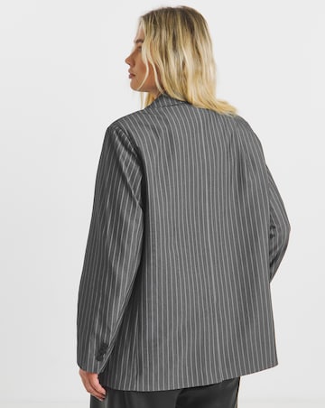 Simply Be Oversized Pinstripe Blazer