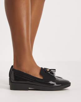 Amy Tassle Trim Loafers - Wide Fit (E)