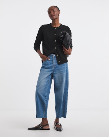Cosy Yarn Black Crew Neck Cardigan