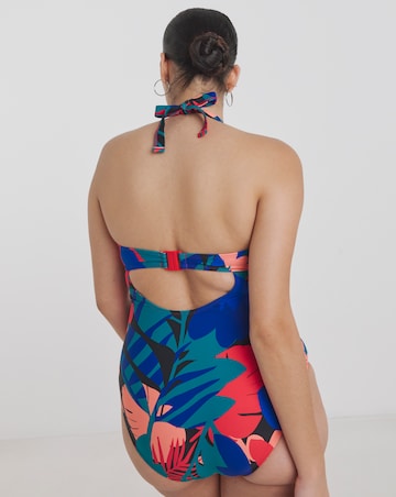 Tropical Padded Underwired Plunge Swimsuit