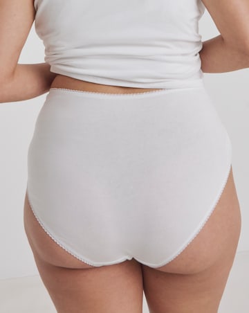 Pretty Secrets (5 Pack) Lace Top Full Brief Knickers Black/White/Blush