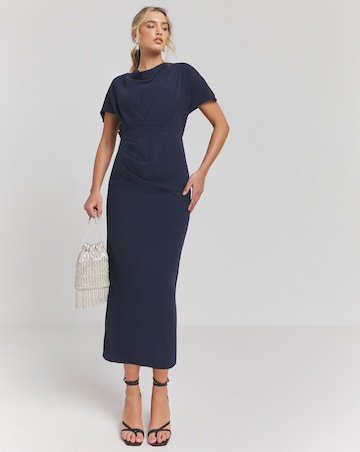 Joanna Hope Draped Midi Dress