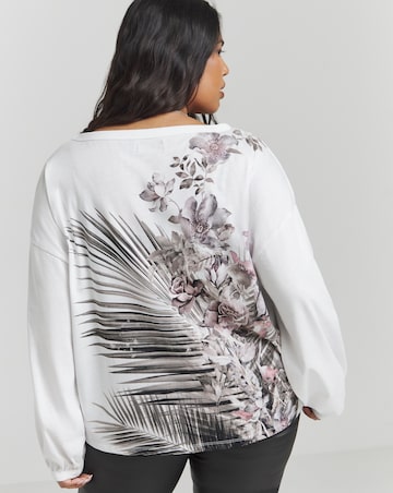Religion Comet Long Sleeve Floral Top