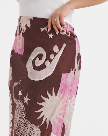 Chocolate Cheetah Print Skirt