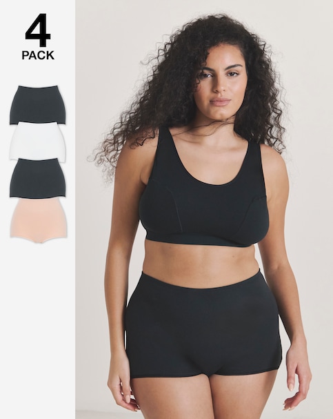 Pretty Secrets (4 Pack) Cotton Comfort Short Knickers