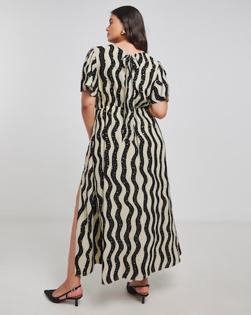 Lovedrobe Gold Foil Smock Maxi Dress
